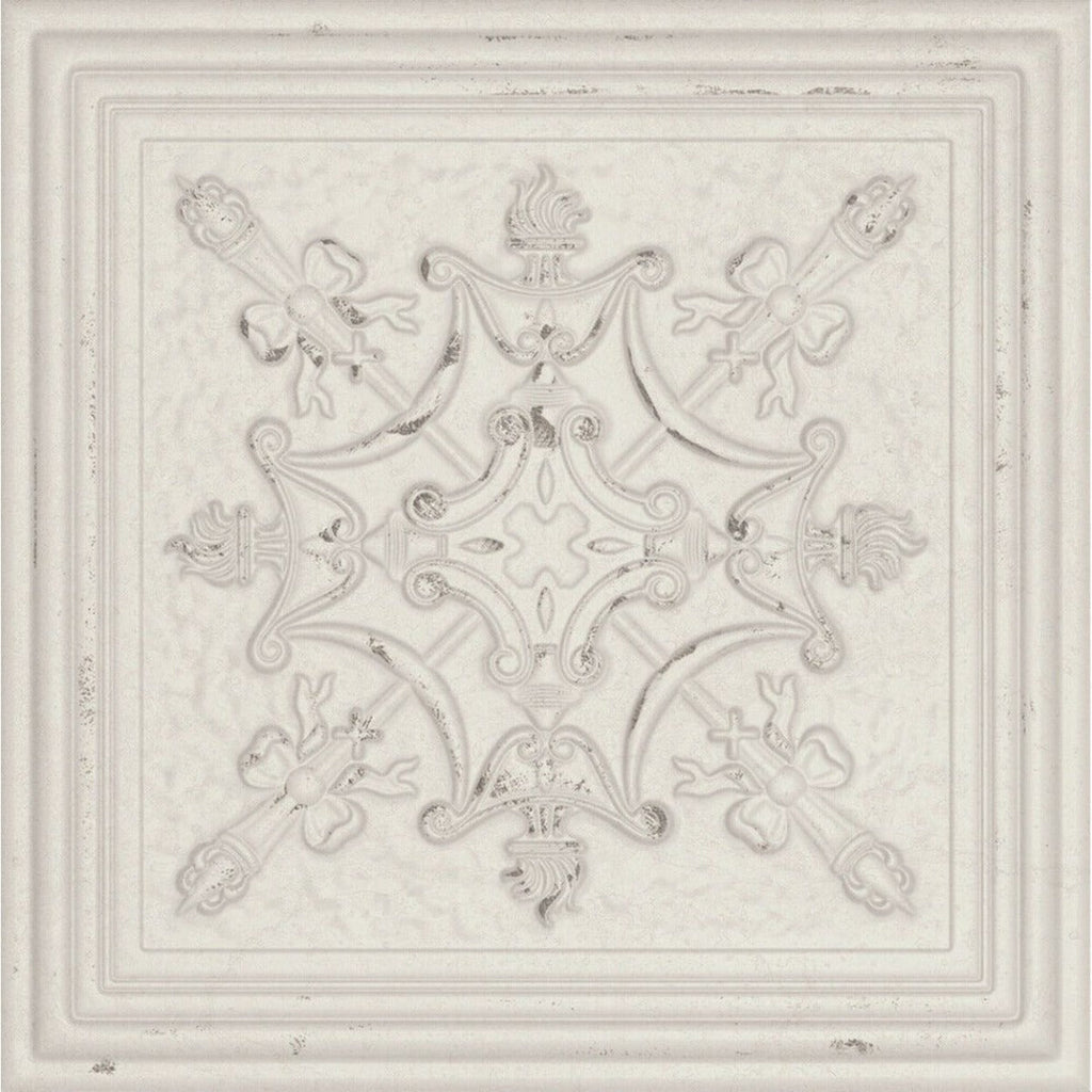 Regency Tin White Embossed Wall Panel Tiles FULL TILE SAMPLE