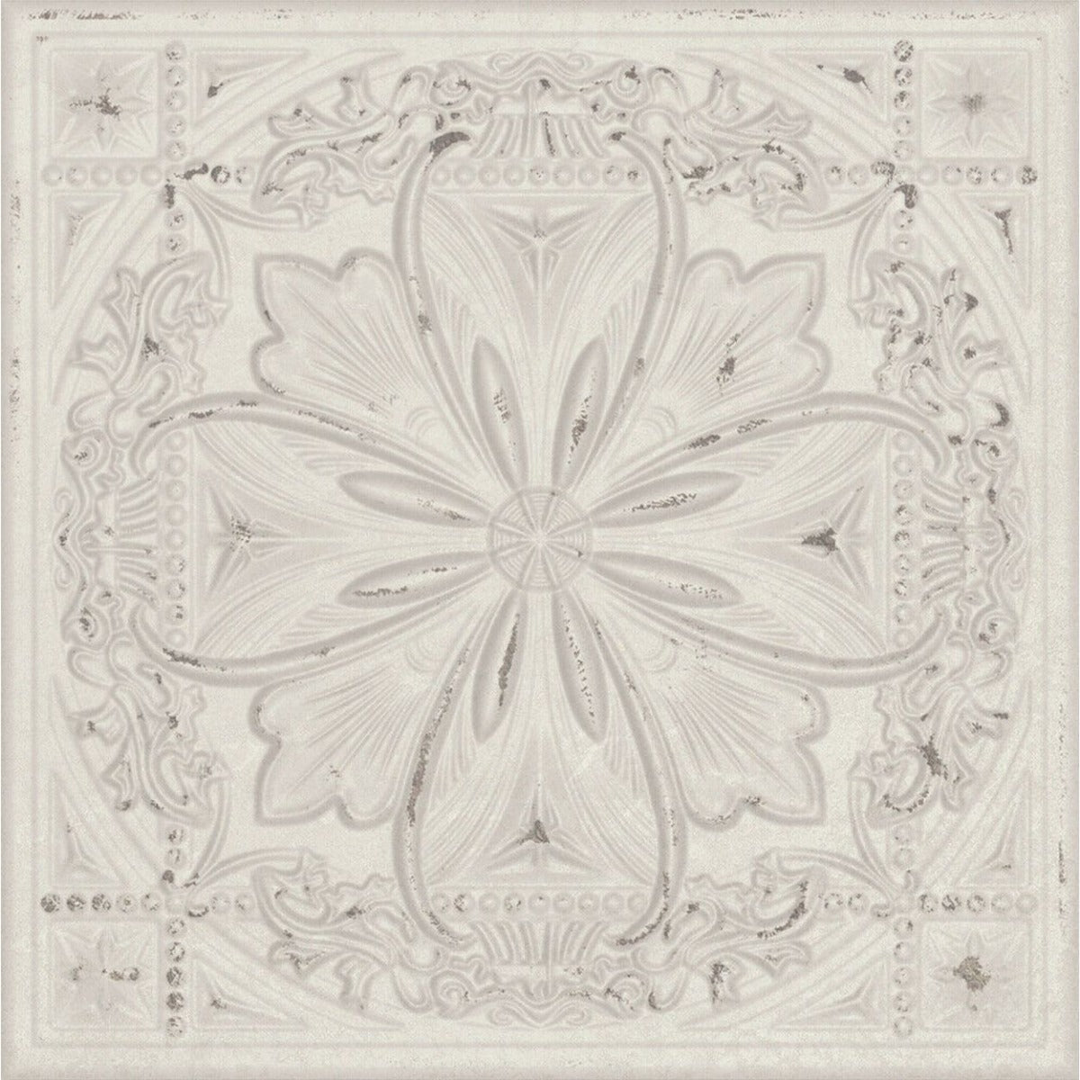 Regency Tin White Embossed Wall Panel Tiles FULL TILE SAMPLE