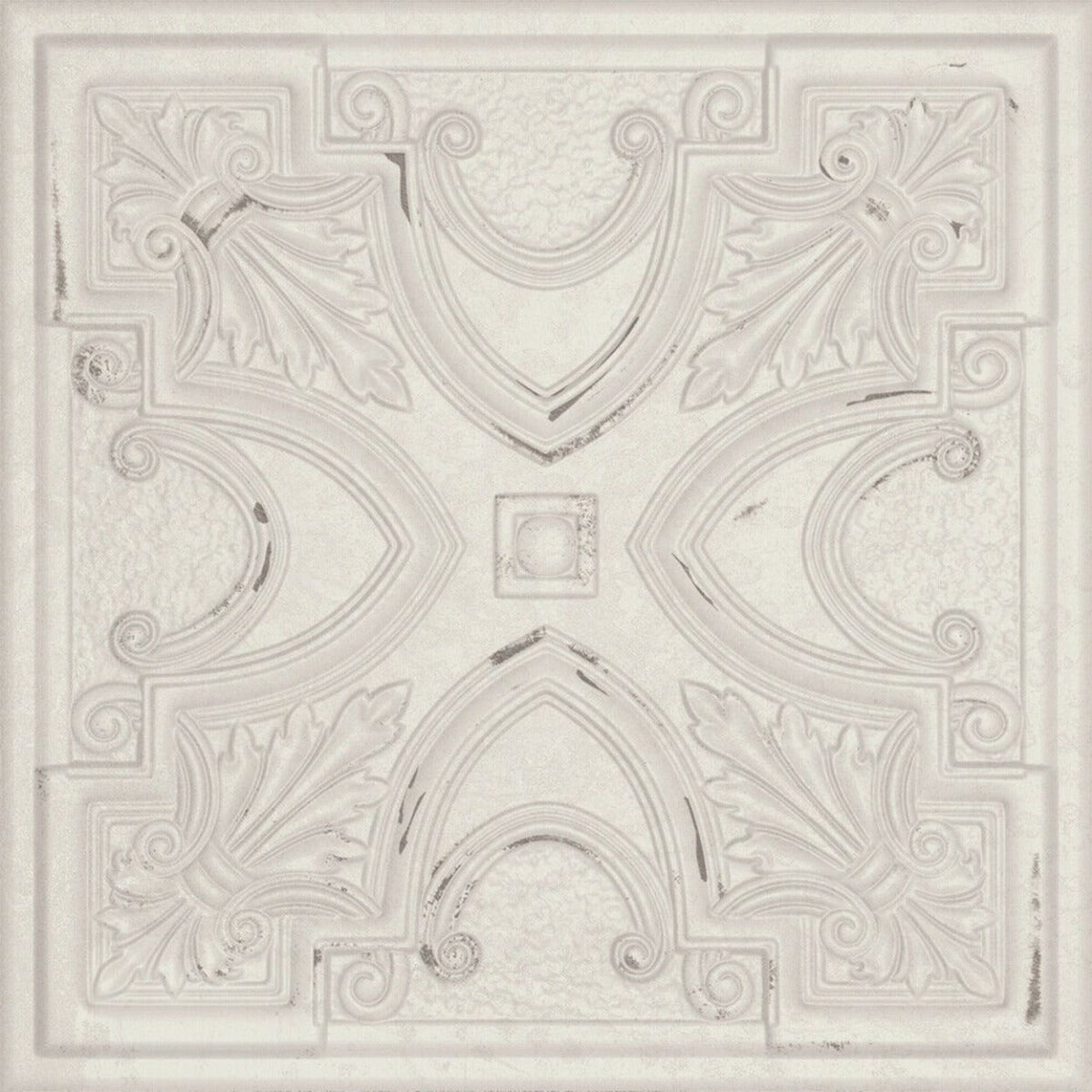 Regency Tin White Embossed Wall Panel Tiles FULL TILE SAMPLE