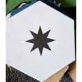 FULL TILE SAMPLE Supernova White Hexagon 18.7cm x 21.6cm