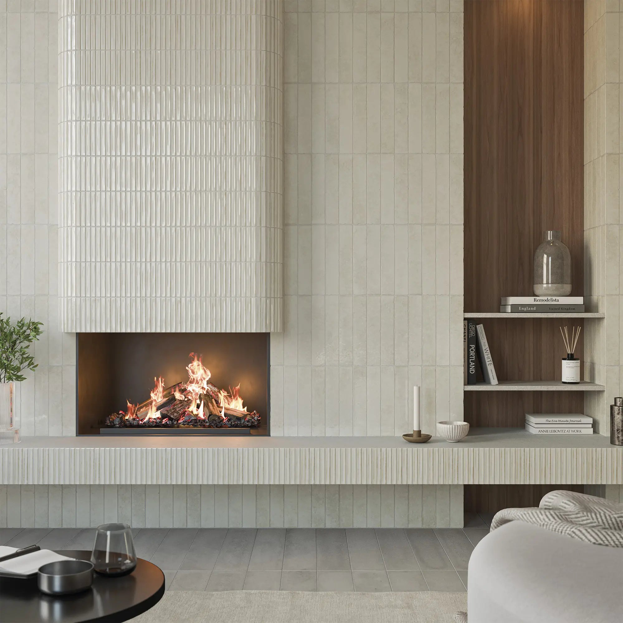 Pottery Brick Tile | Blanco | Wall Tile | 5cm x 25cm