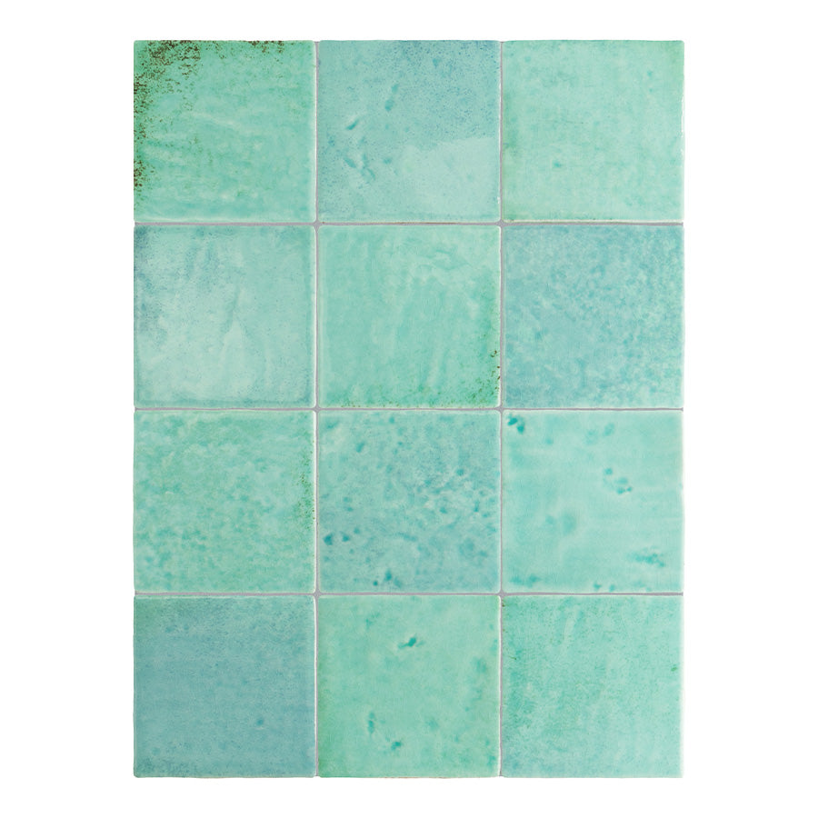 FULL TILE SAMPLE Bora Bora Square Aqua | 10cm x 10cm