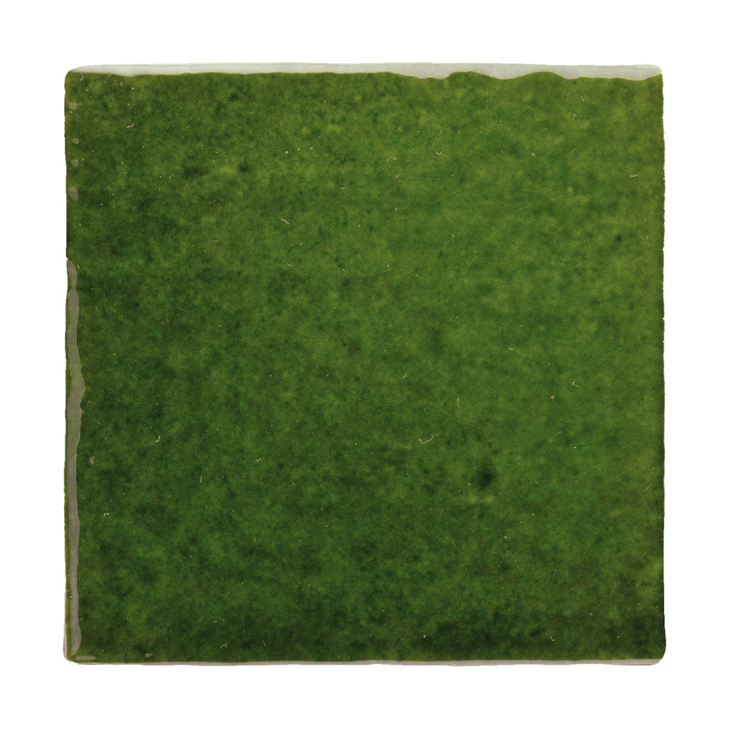 Bora Bora Green Square | Flux Glaze Finish | Wall Tile | 10cm x 10cm