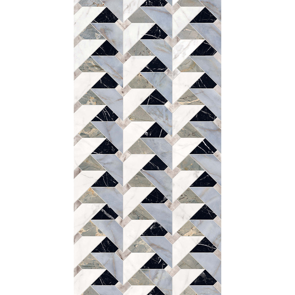 CUT TILE SAMPLE | Lucca Diamond Tips | 3D Décor | 60cm x 120cm
