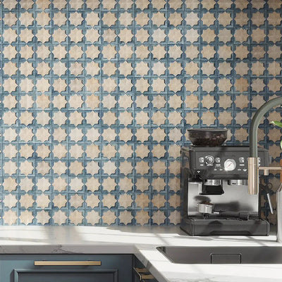 Zanzibar Moroccan Arena Blue 31 x 56cm Wall Tiles