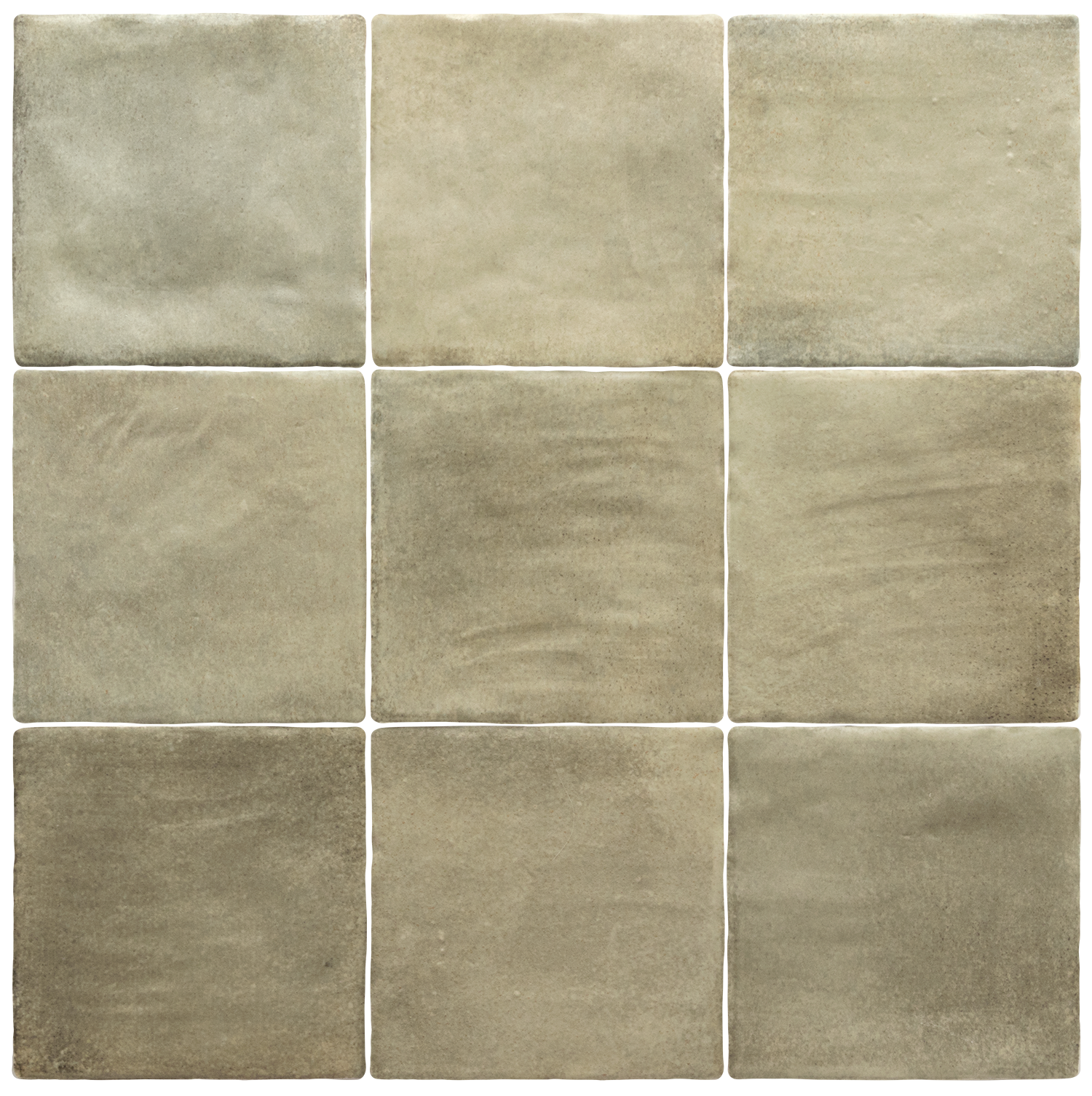 FULL TILE SAMPLE Zellige Weald Green Matt Square | Moroccan Style | 10cm  x 10cm
